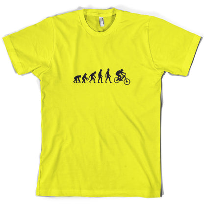 Evolution Of Man Mountain Bike T Shirt