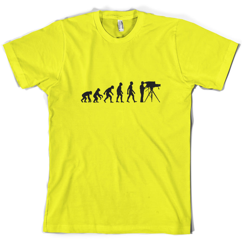 Evolution of Man Cameraman T Shirt