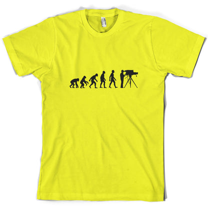 Evolution of Man Cameraman T Shirt