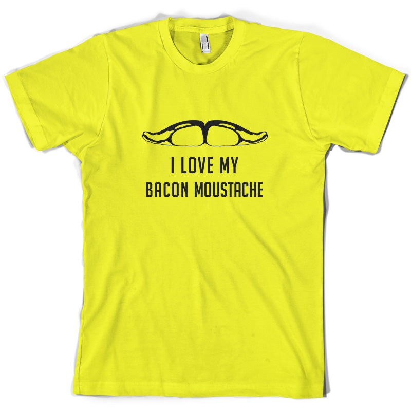 I Love My Bacon Moustache T Shirt