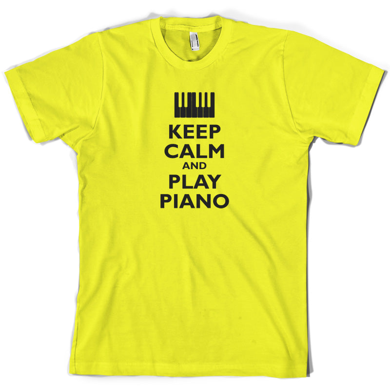 Keep Calm and Play Piano T Shirt