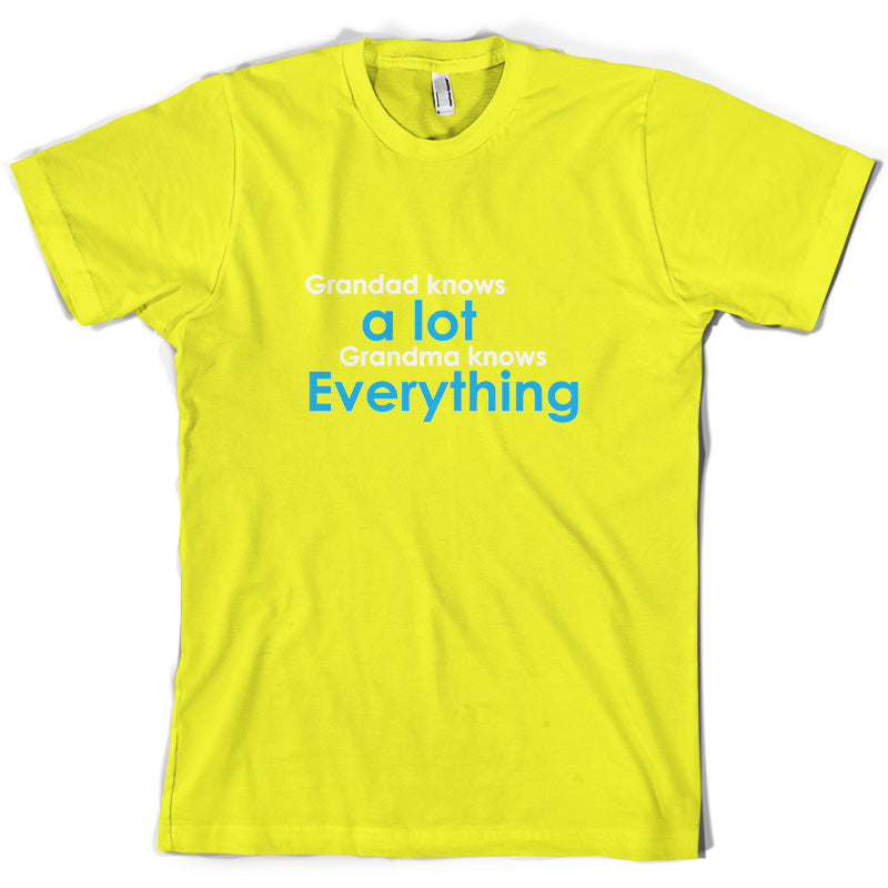 Grandad Knows A Lot, Grandma Knows Everything T Shirt