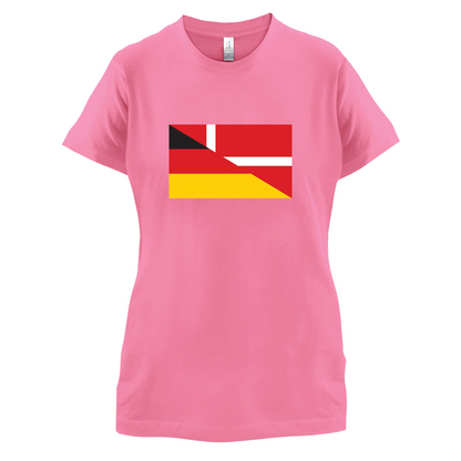 Half German Half Danish Flag T Shirt