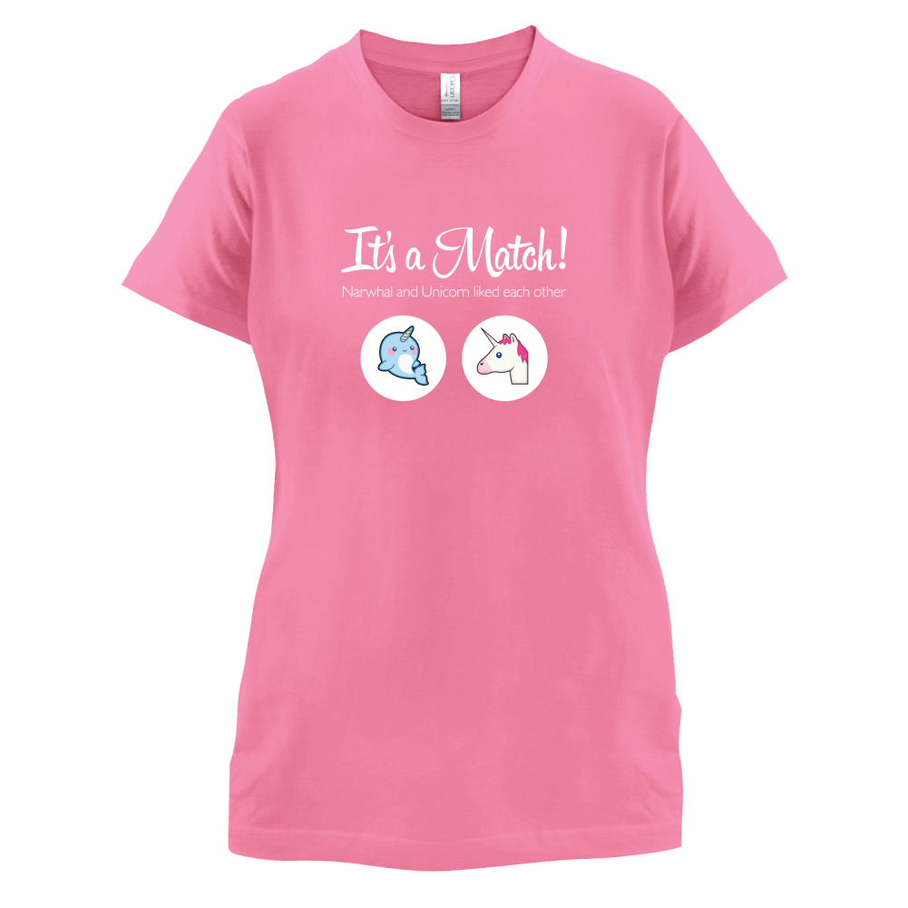 It's A Match Narwhal and Unicorn T Shirt