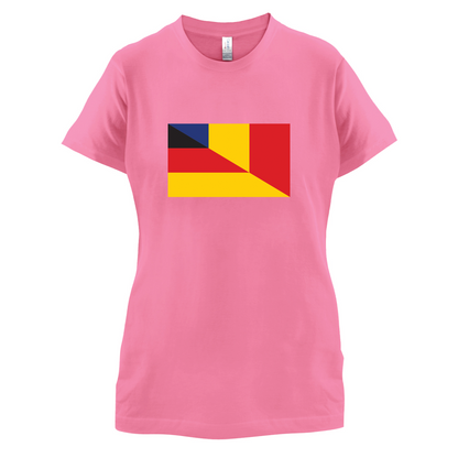 Half German Half Romanian Flag T Shirt