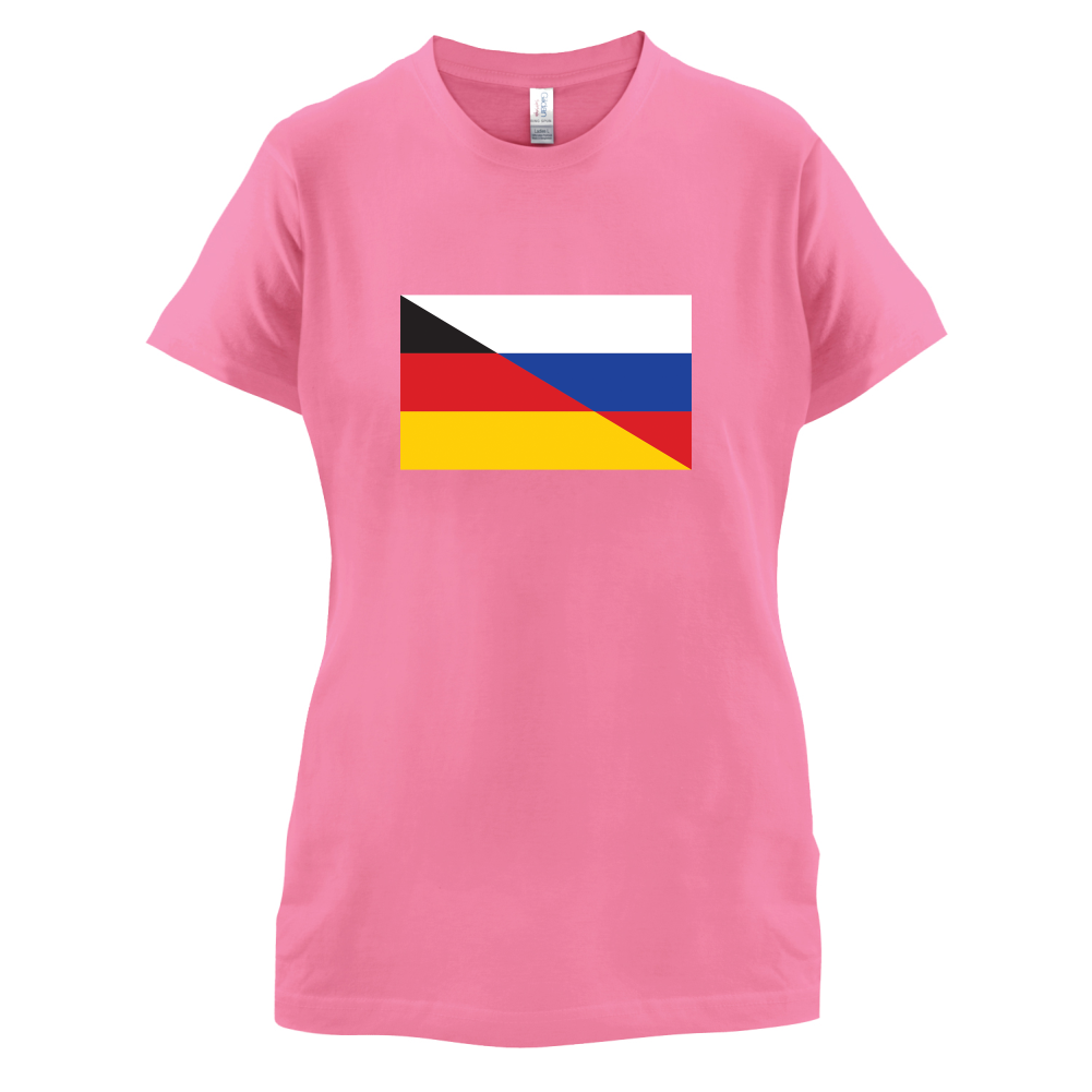 Half German Half Russian Flag T Shirt