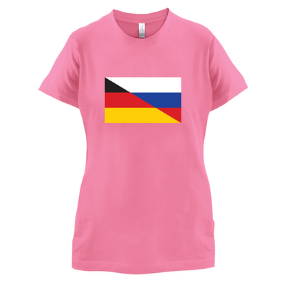 Half German Half Russian Flag T Shirt