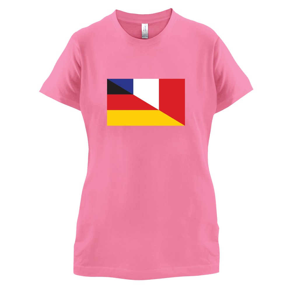 Half German Half French Flag T Shirt