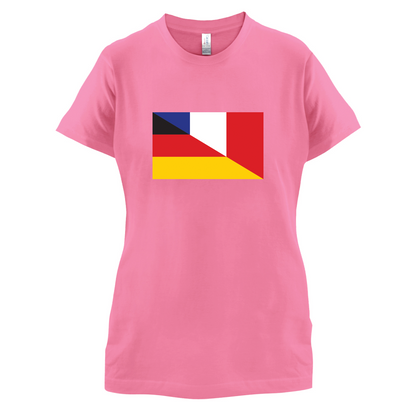 Half German Half French Flag T Shirt