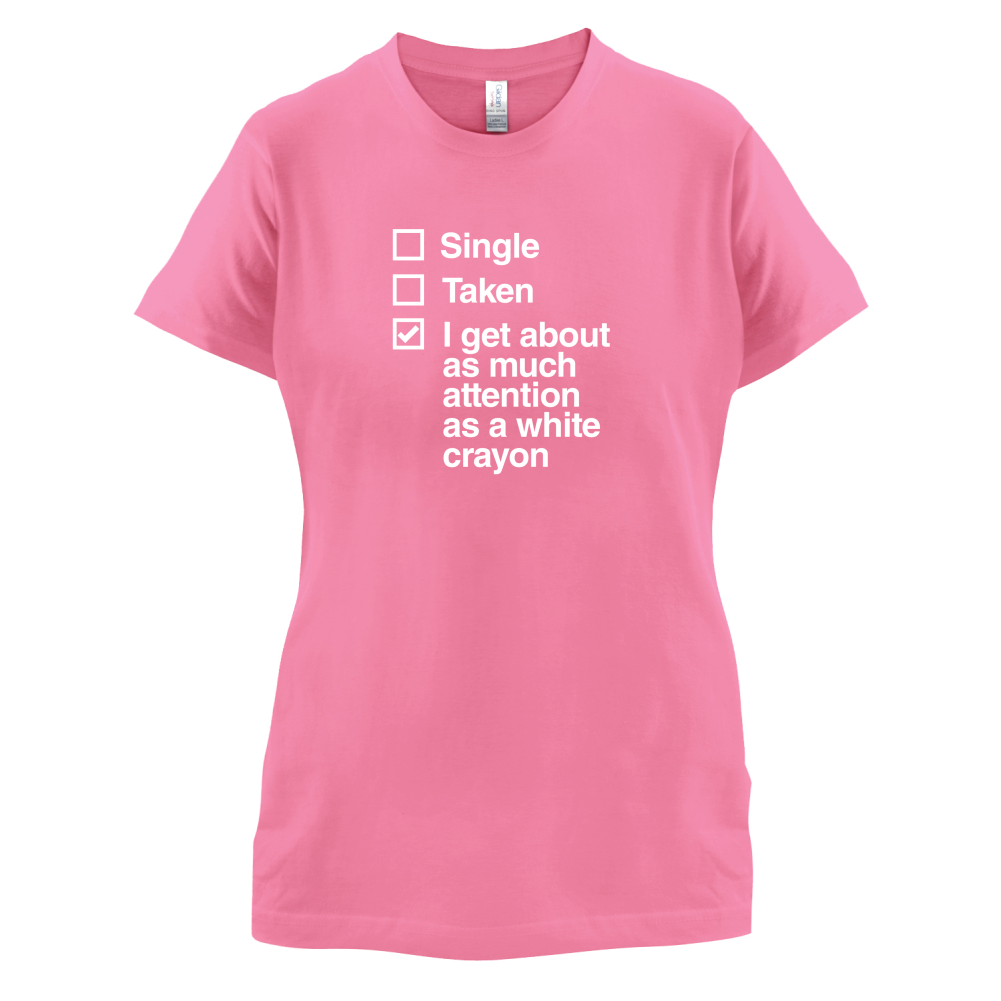 Single Taken White Crayon T Shirt