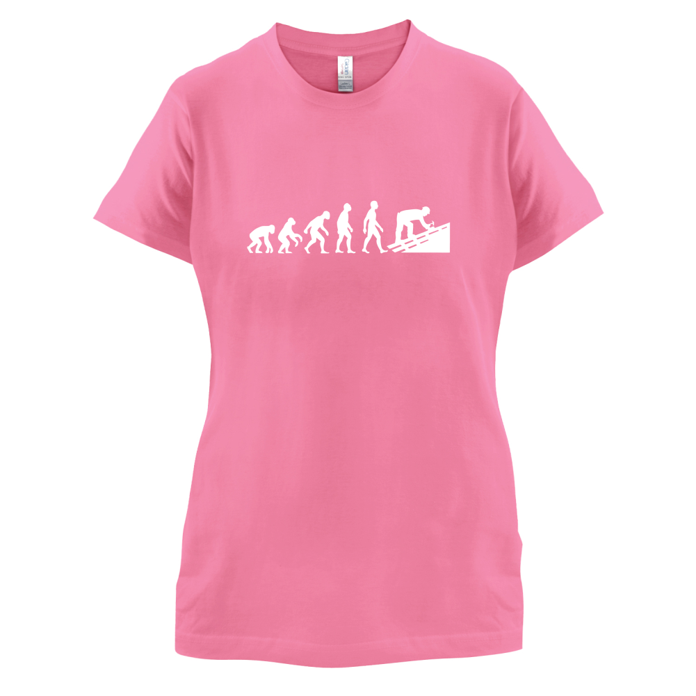 Evolution Of Man Roofer T Shirt