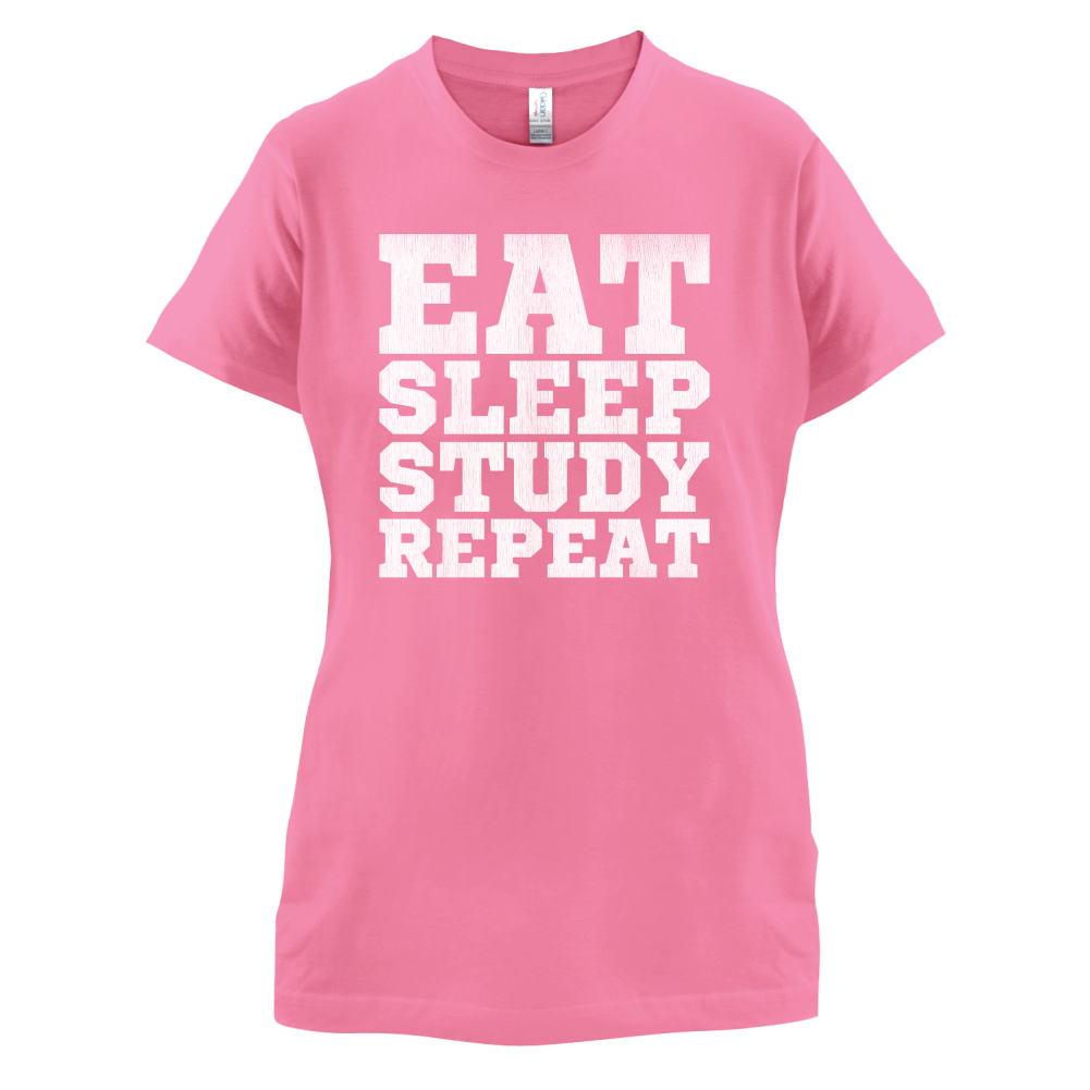 Eat Sleep Study Repeat T Shirt