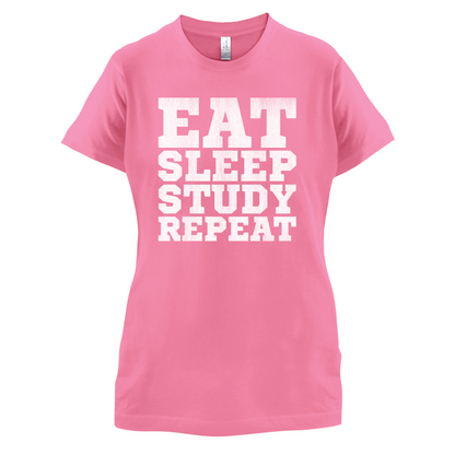 Eat Sleep Study Repeat T Shirt