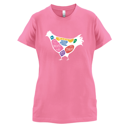 Butcher Chicken Diagram T Shirt