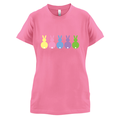 Multi Colour Easter Bunny's T Shirt