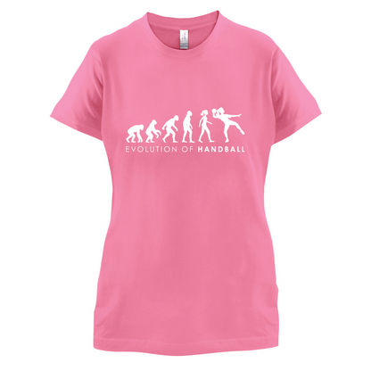 Evolution Of Woman Handball T Shirt