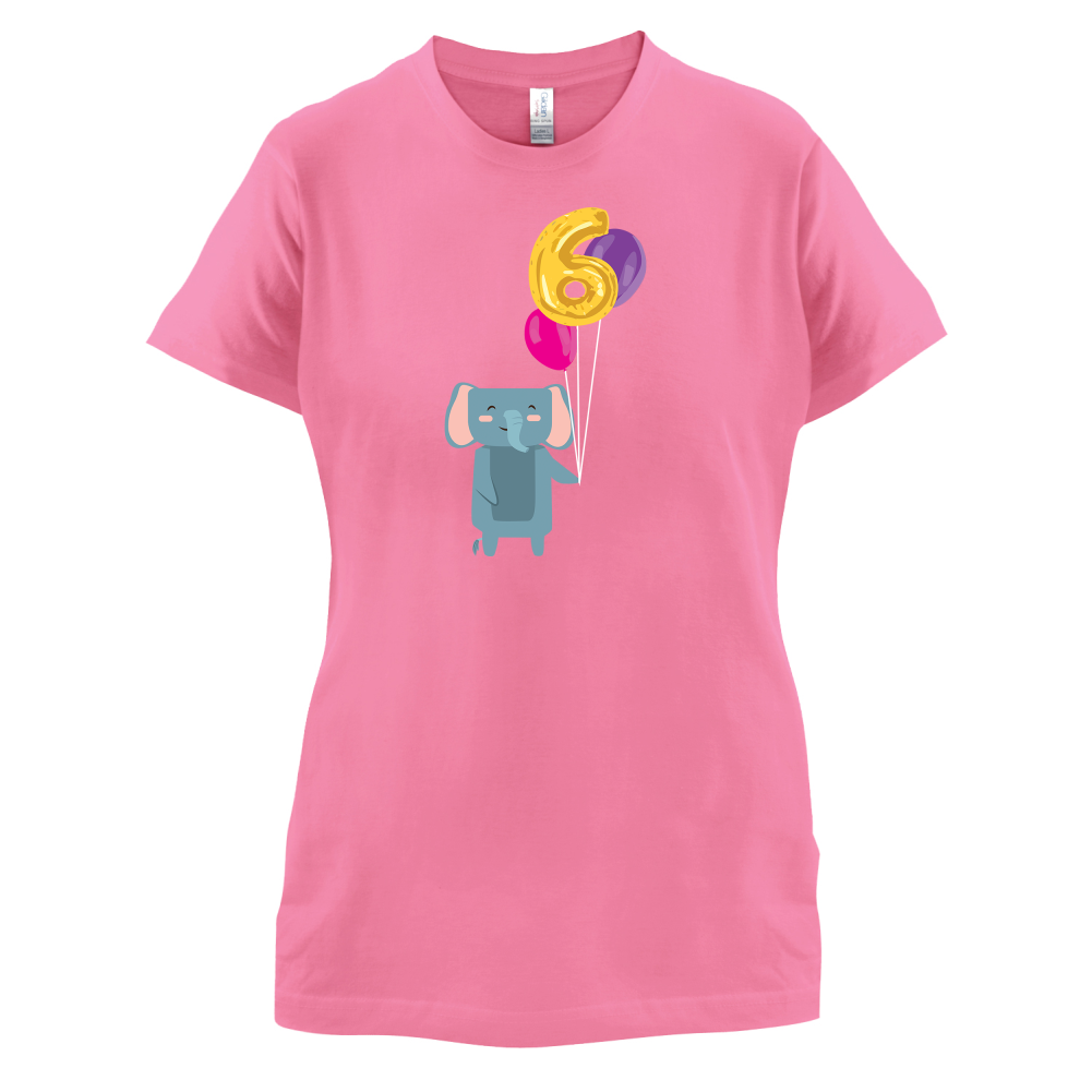 6th Birthday Elephant T Shirt