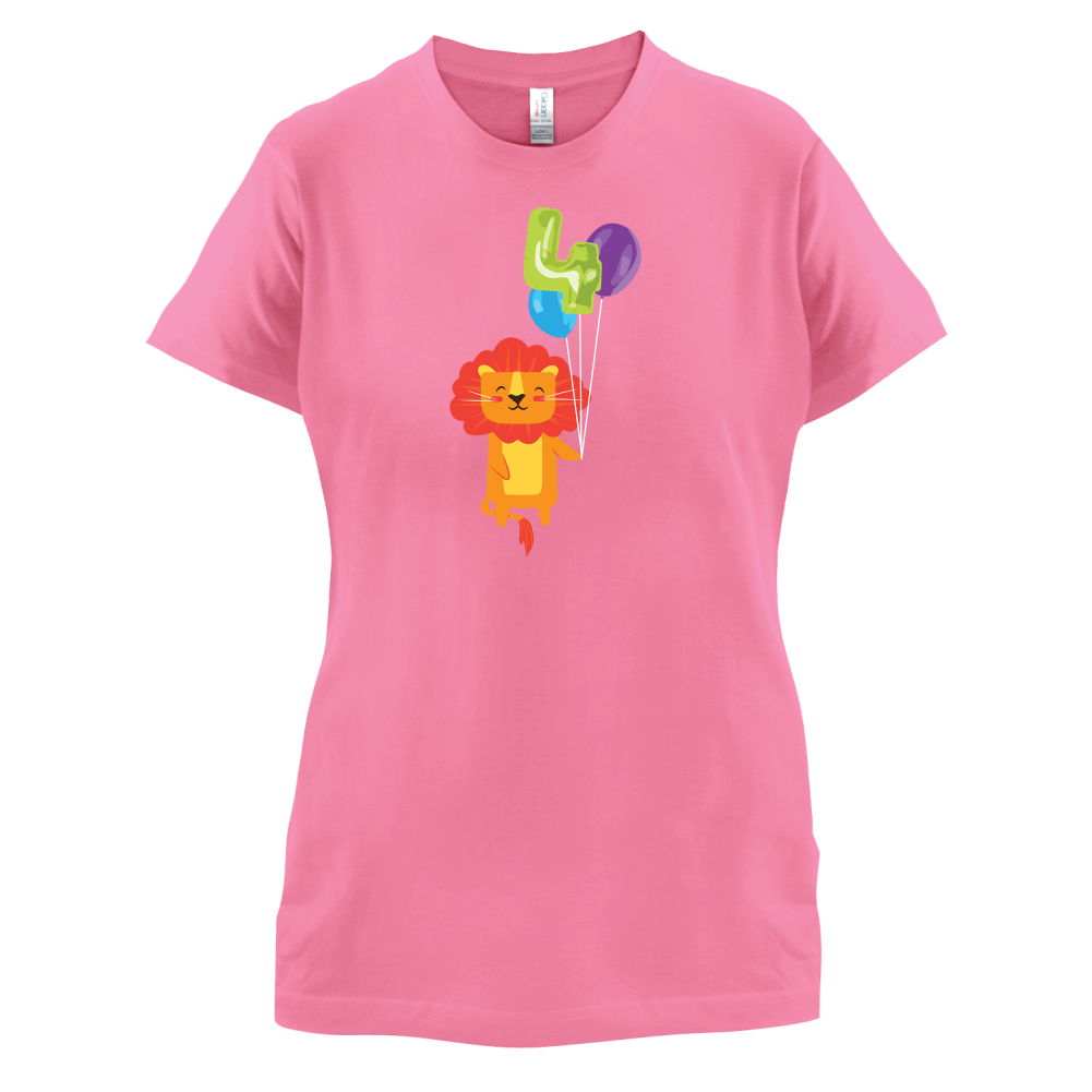 4th Birthday Lion T Shirt