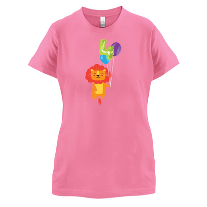 4th Birthday Lion T Shirt