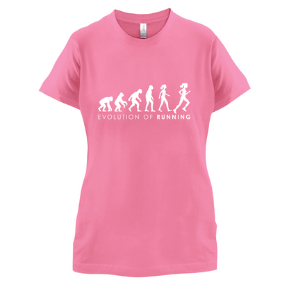 Evolution Of Woman Running T Shirt