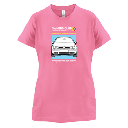 Car Owners Manual Golf MK4 T Shirt