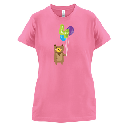 4th Birthday Bear T Shirt