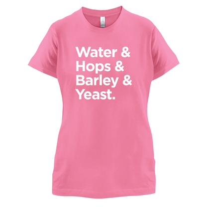 Watrer & Hops & Barley & Yeast T Shirt
