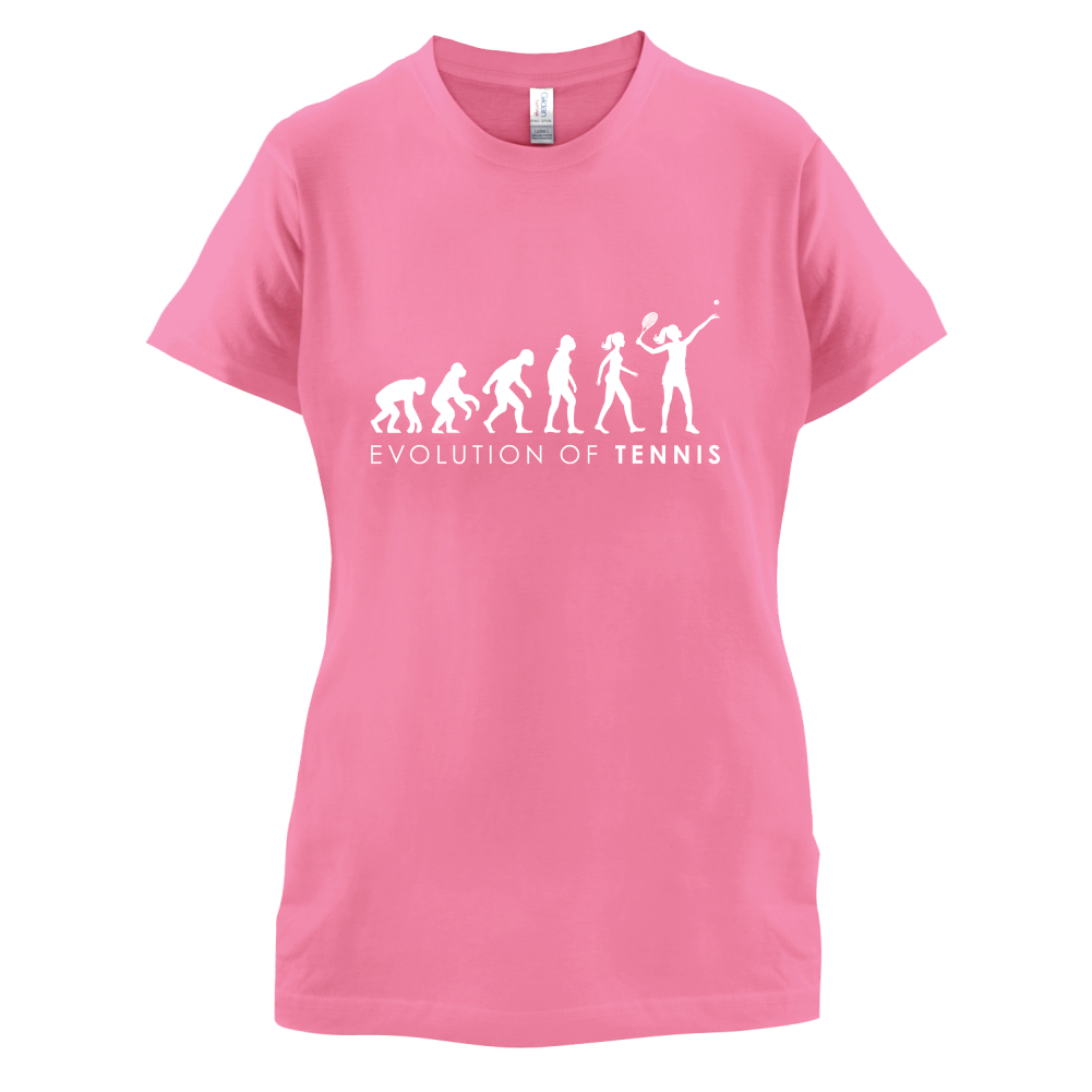 Evolution Of Woman Tennis T Shirt