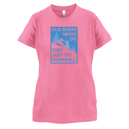 Skiers Go Downhill T Shirt