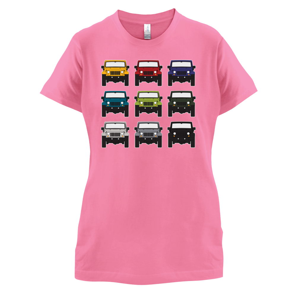 JW 9 Colour Car Grid T Shirt