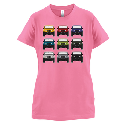 JW 9 Colour Car Grid T Shirt