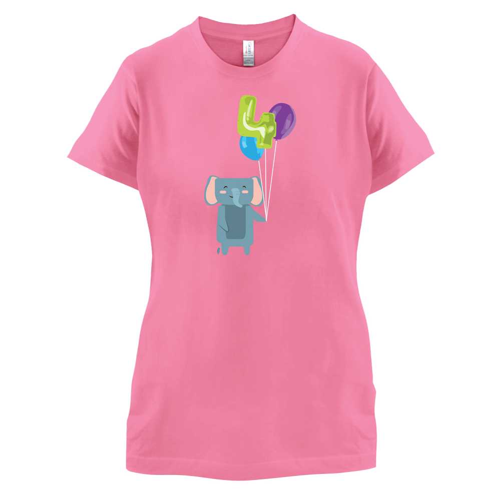 4th Birthday Elephant T Shirt