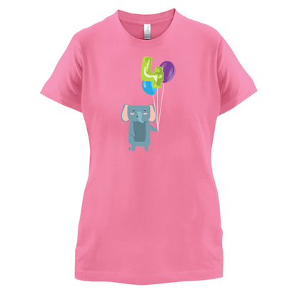 4th Birthday Elephant T Shirt