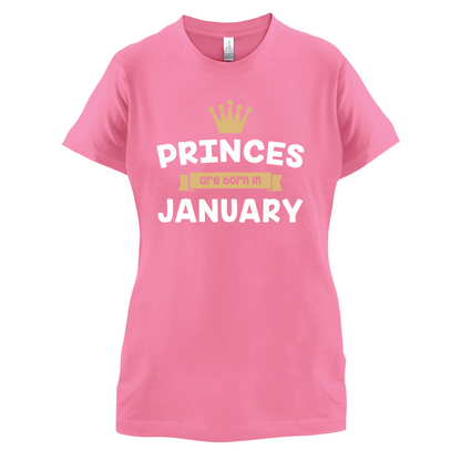 Princes Are Born In January T Shirt