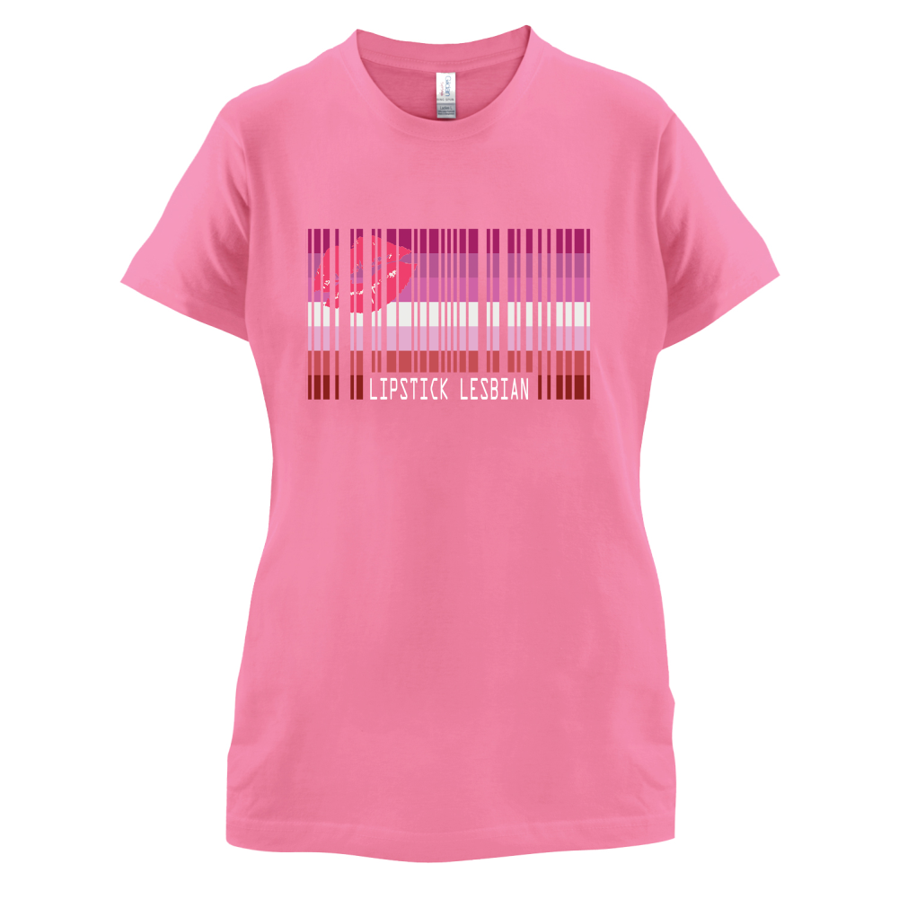 LGBT Barcode Flags - Lipstick Lesbian T Shirt