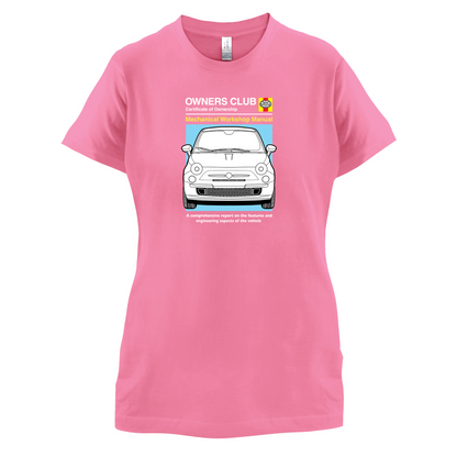 Car Owners Manual Fiat 500 T Shirt