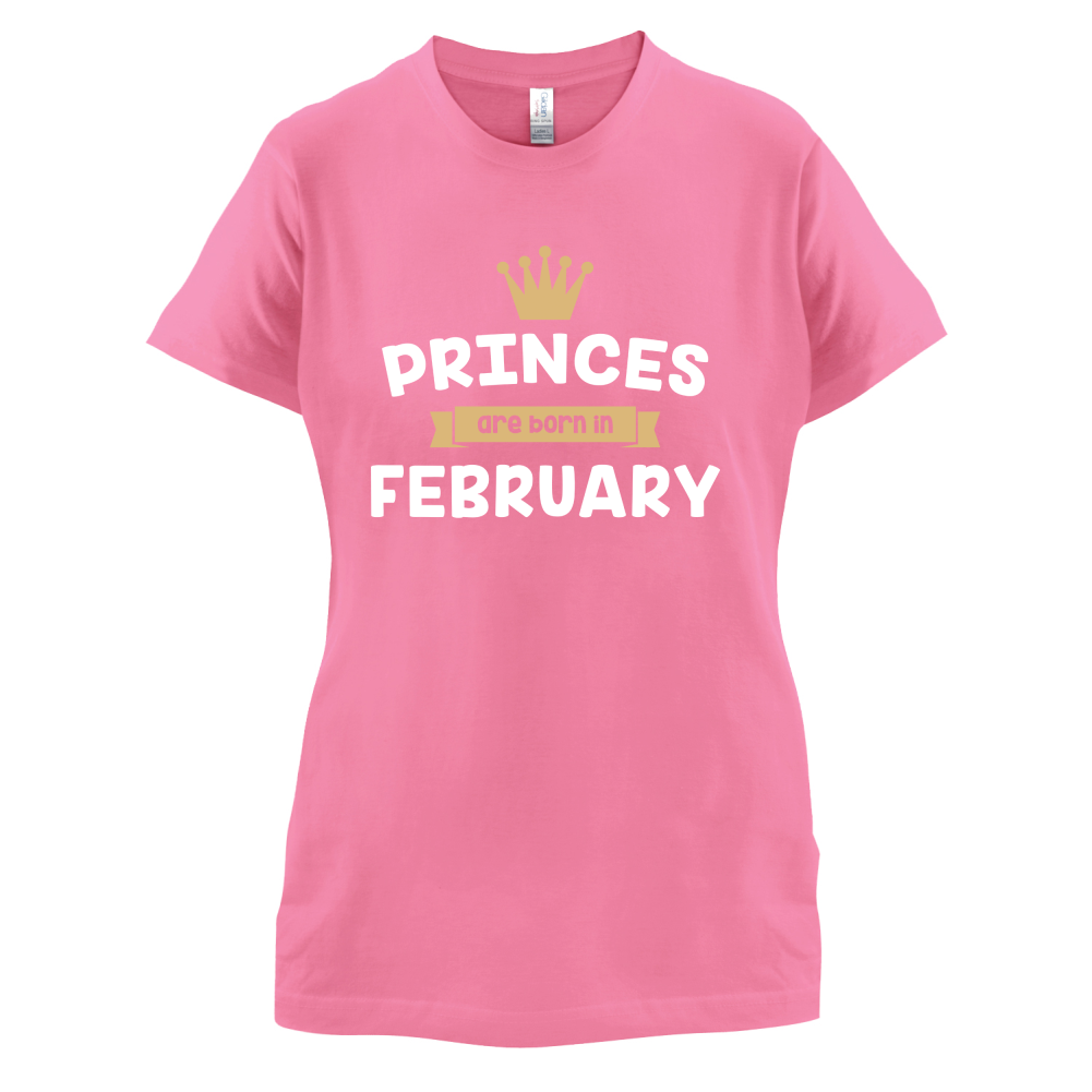 Princes Are Born In February T Shirt