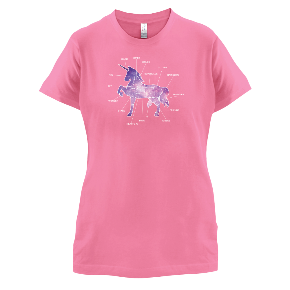 Unicorn Butchers Diagram T Shirt