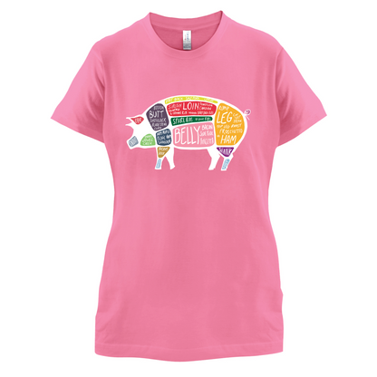 Butcher Pig Diagram T Shirt