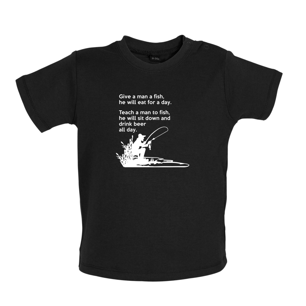 Fishing - He'll Drink Beer All Day Baby T Shirt