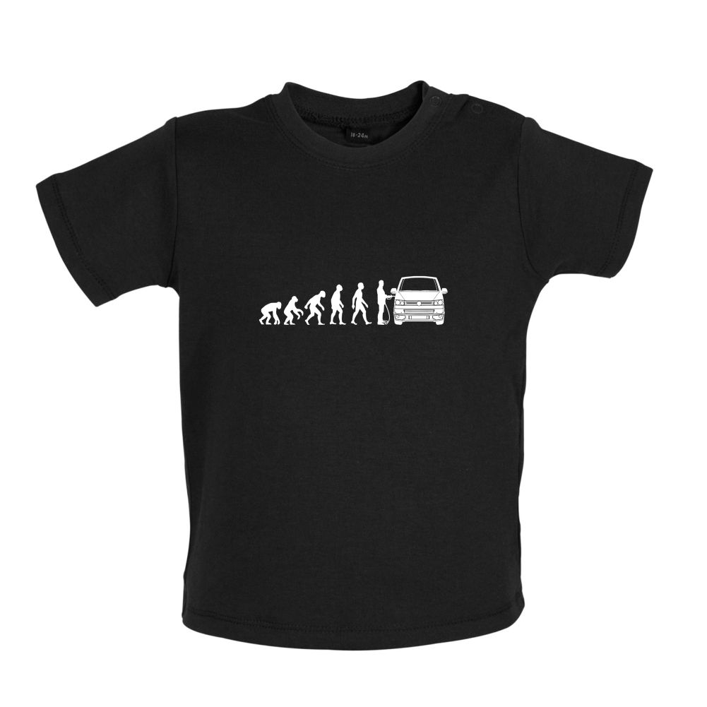 Evolution Of Man T5 Campervan Baby T Shirt