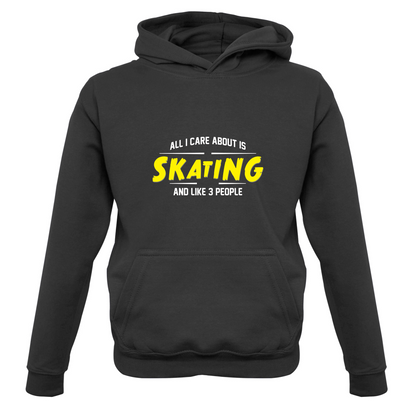 All I Care About Is Skating Kids T Shirt