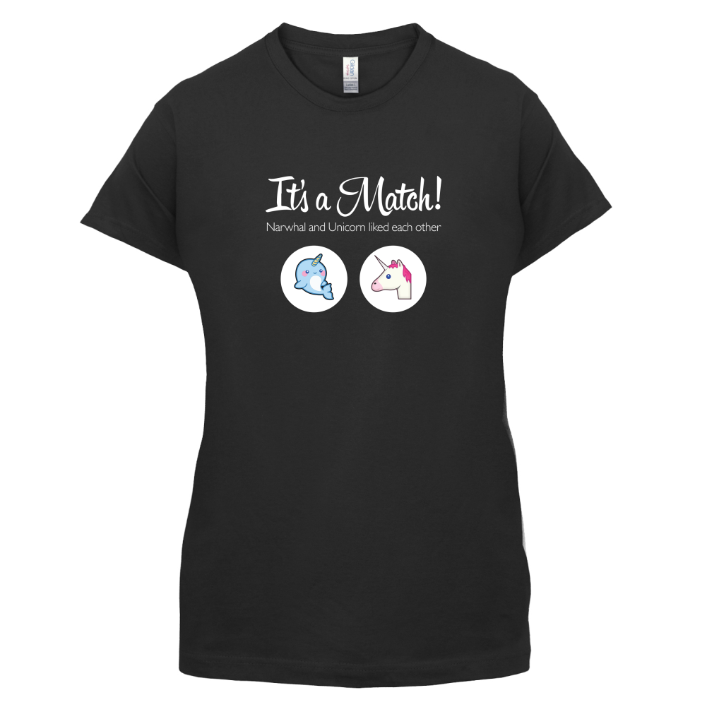 It's A Match Narwhal and Unicorn T Shirt