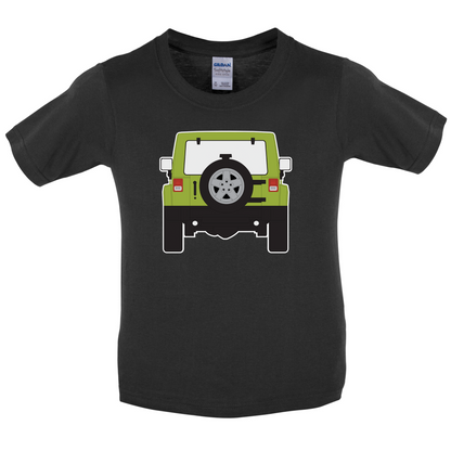 JW Rear Hyper Green Kids T Shirt