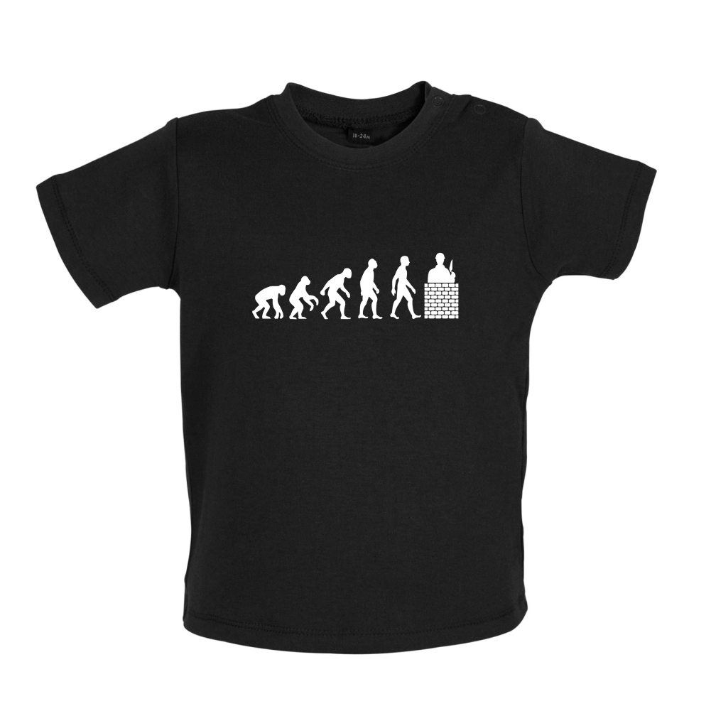 Evolution Of Man Brick Layer Baby T Shirt