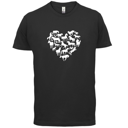 Love Heart Horse T Shirt