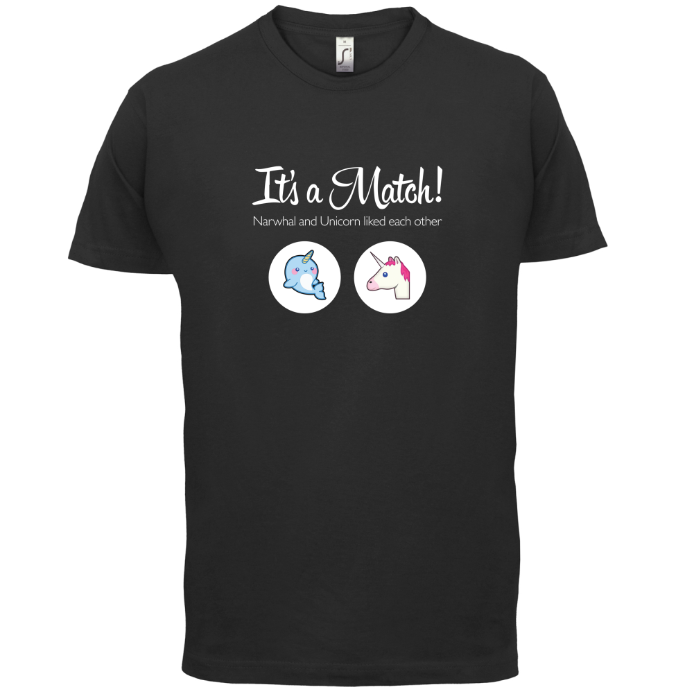 It's A Match Narwhal and Unicorn T Shirt