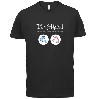It's A Match Narwhal and Unicorn T Shirt