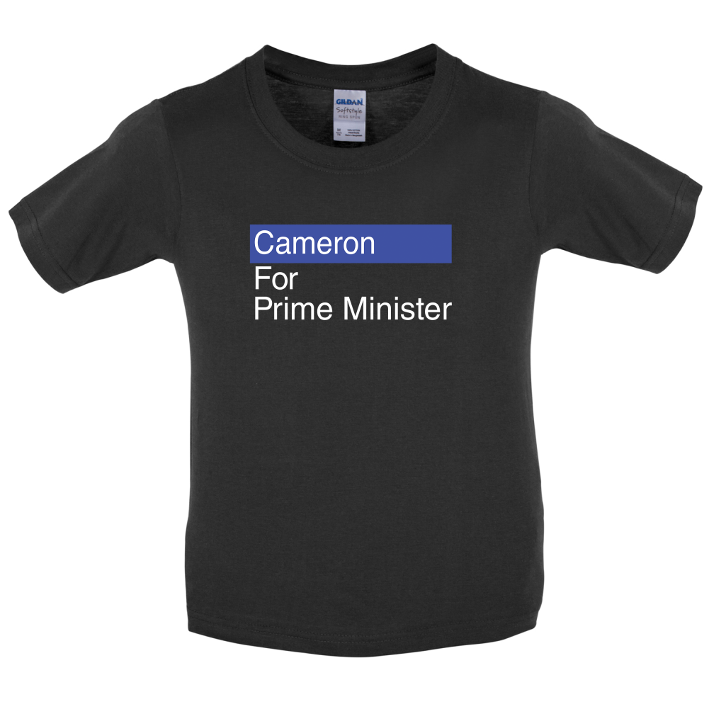 Cameron for Prime Minister Kids T Shirt