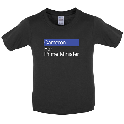 Cameron for Prime Minister Kids T Shirt